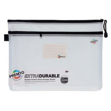 Premto A4+ Extra Durable Mesh Storage Wallet - Clear Pearl - ABC School Supplies