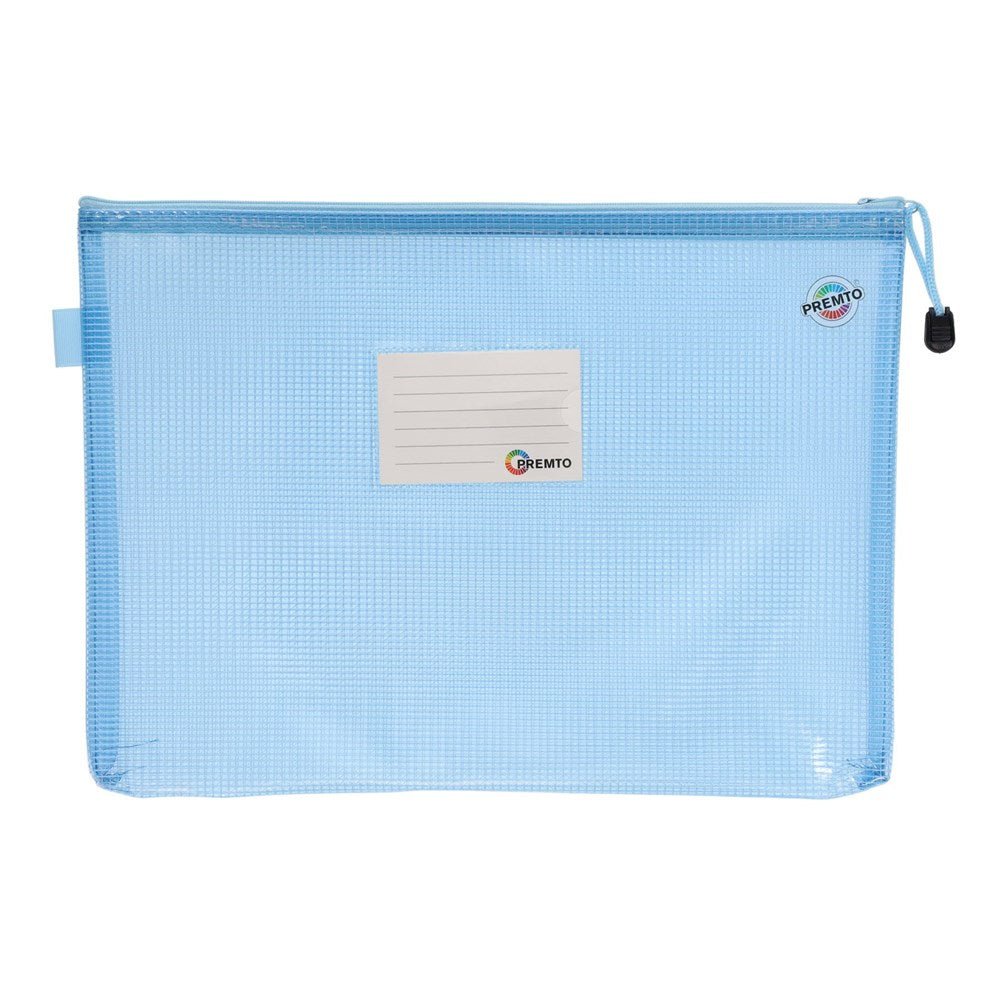 Premto A4+ Extra Durable Mesh Storage Wallet (Pastel Colours) Pack of 3 - ABC School Supplies