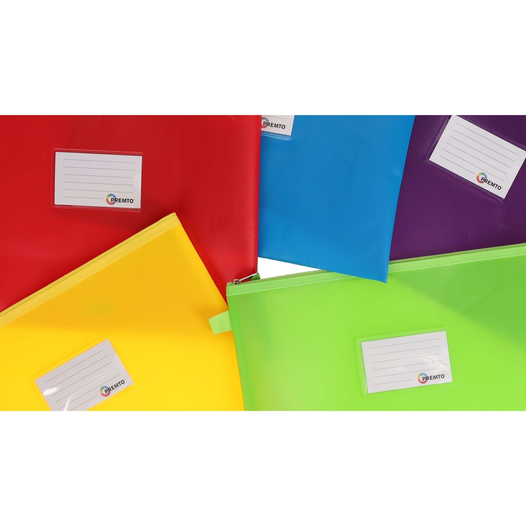 Premto A4+ Extra Durable Storage Wallets - Ice Colours - Pack of 5 - ABC School Supplies