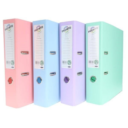 Premto A4 Pp Lever Arch File - Pastel Colours - ABC School Supplies