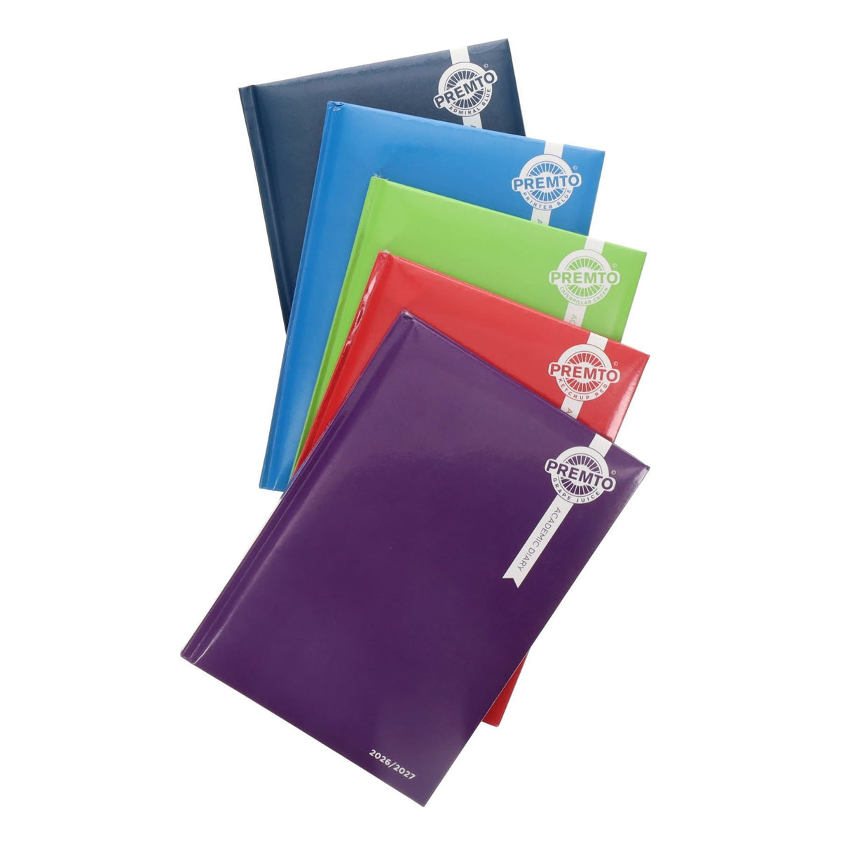 Premto A5 2026-2027 Page a Day Academic Diary - Bold Colours - ABC School Supplies