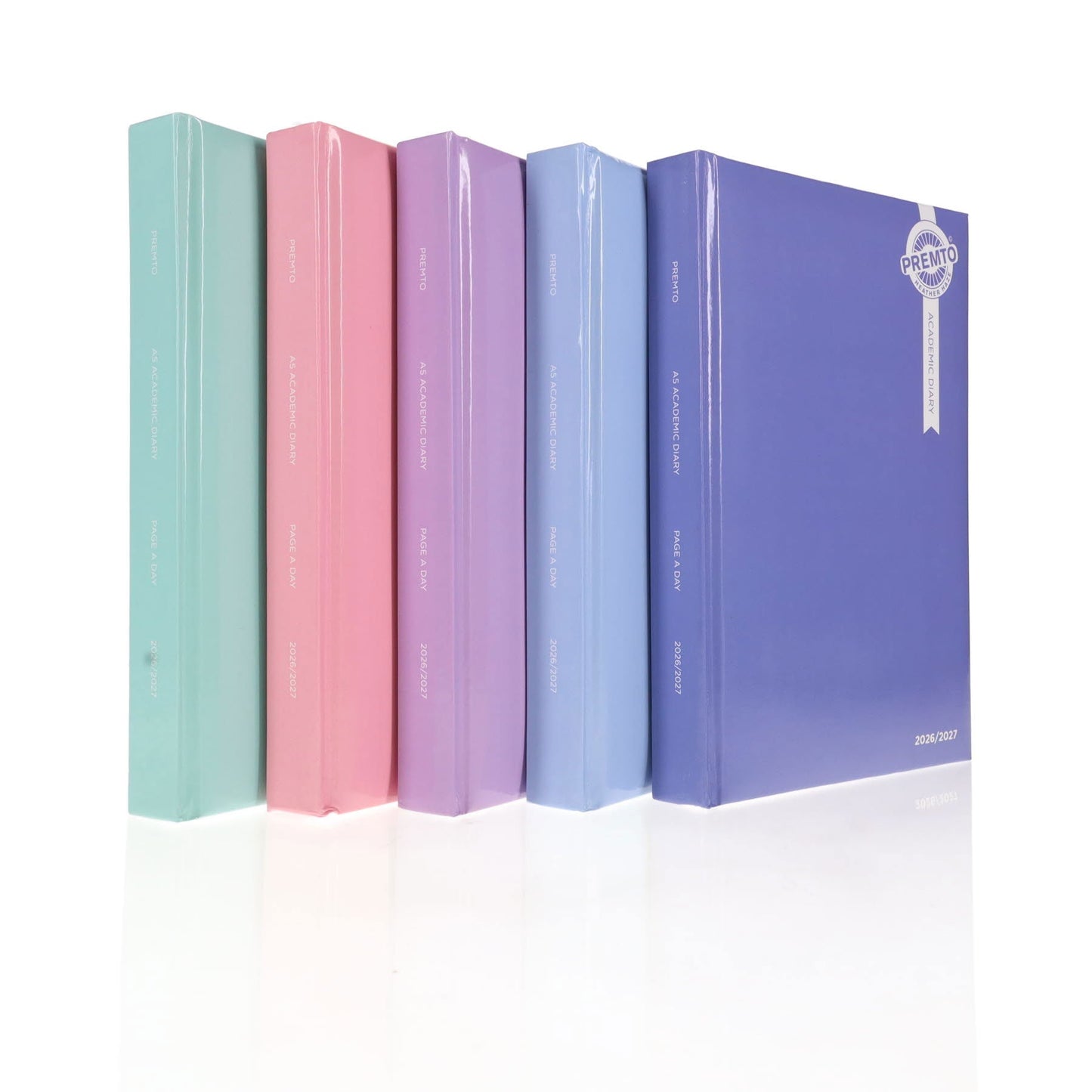 Premto A5 2026-2027 Page a Day Academic Diary - Pastel Colours - ABC School Supplies
