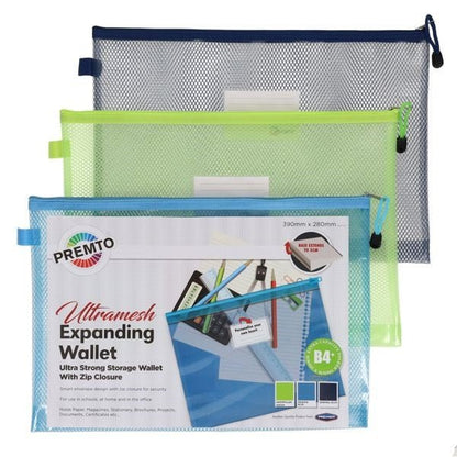 Premto B4+ Ultramesh Expanding Storage Wallet Pack Of 3 - ABC School Supplies