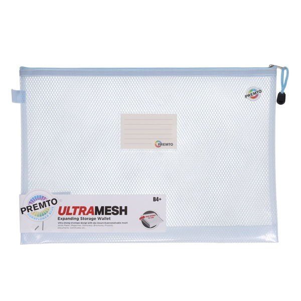 Premto Pastel B4+ Ultramesh Expanding Wallet Cdu - Cornflower Blue - ABC School Supplies