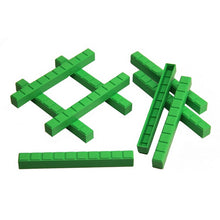 Interlocking Plastic Base Ten Rods Set of 50 (Green)