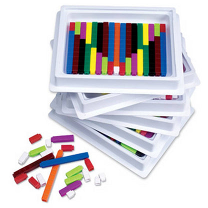 Interlocking Plastic Cuisenaire Rods Classroom Multi-Pack