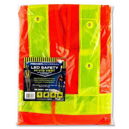Universal Led High Visibility Safety Waistcoats - Pack of 2 Asst.