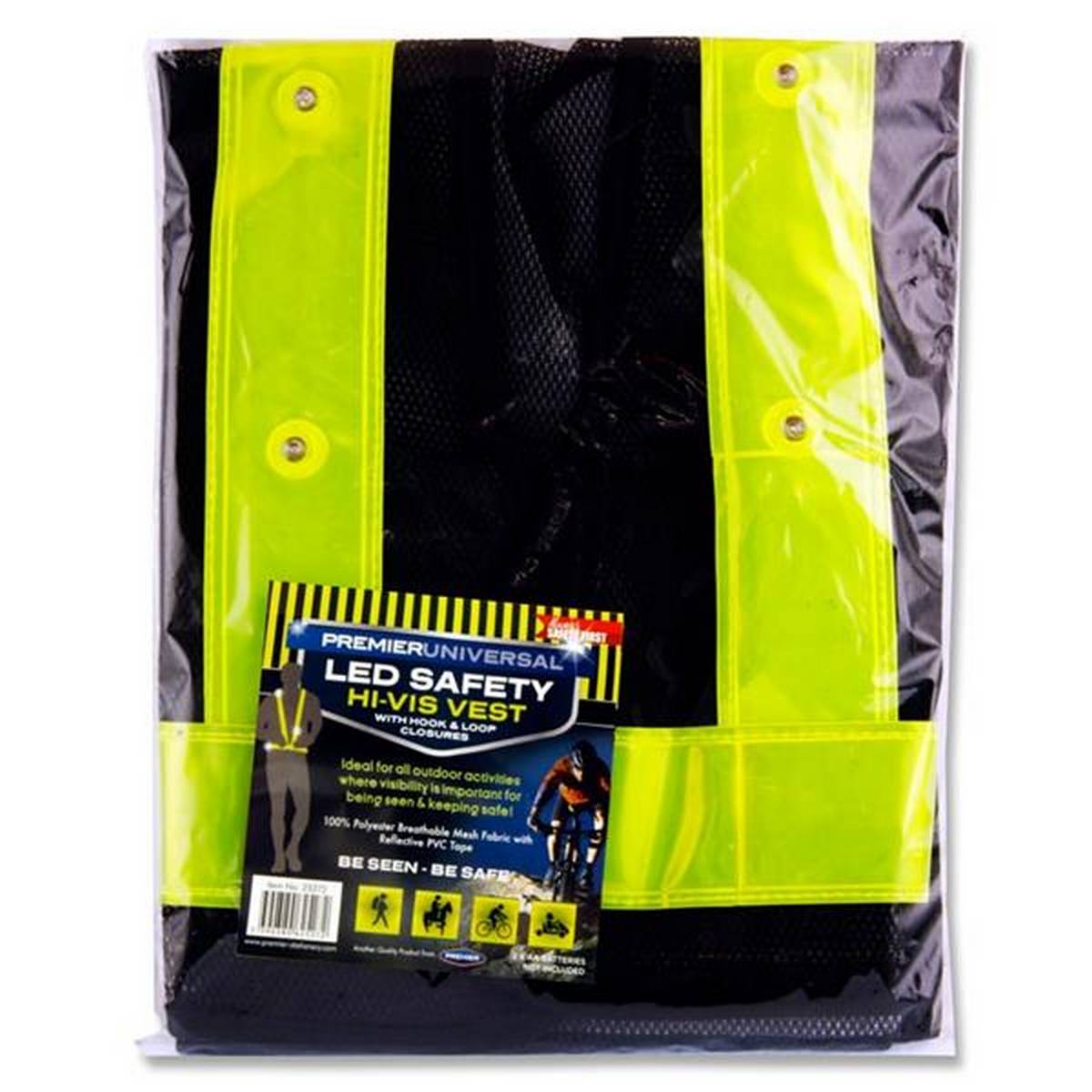 Universal Led High Visibility Safety Waistcoats - Pack of 2 Asst.