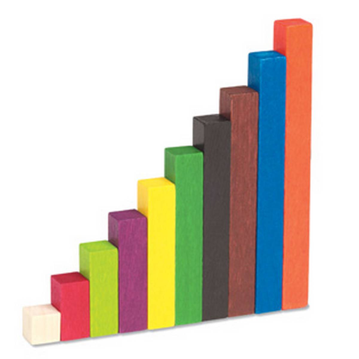 Wooden Cuisenaire Rods Introductory Set of 74