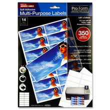Pro:Form 25 Sheets - 14 Labels 99X38Mm - ABC School Supplies