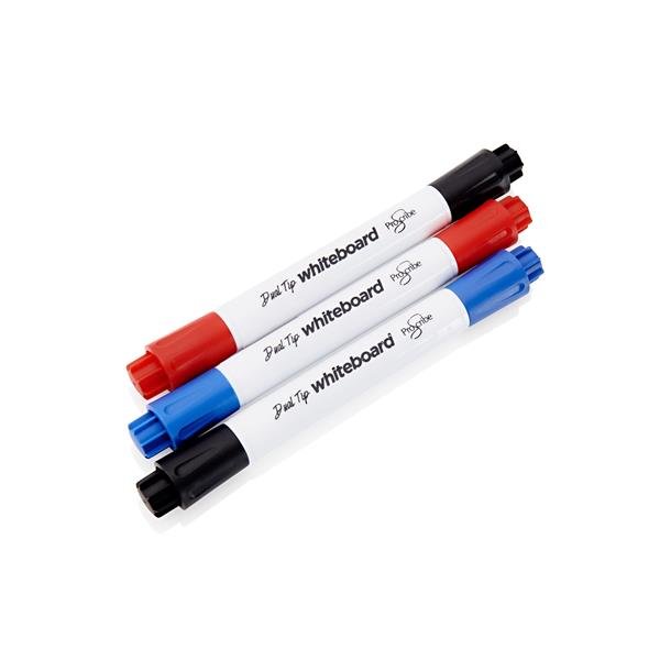 ProScribe Twin Tip Whiteboard Markers Pack of 3 - ABC School Supplies