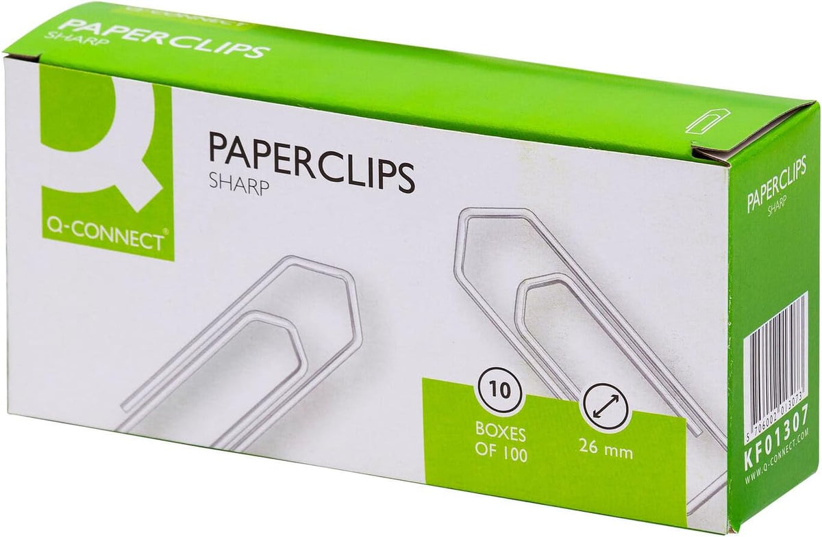 Q - Connect Paperclips 26Mm - Pack Of 1000 - ABC School Supplies