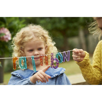 Rainbow Glitter Letters - ABC School Supplies