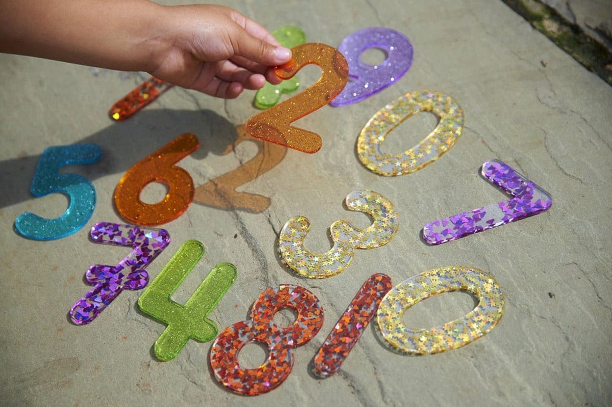 Rainbow Glitter Numbers - ABC School Supplies