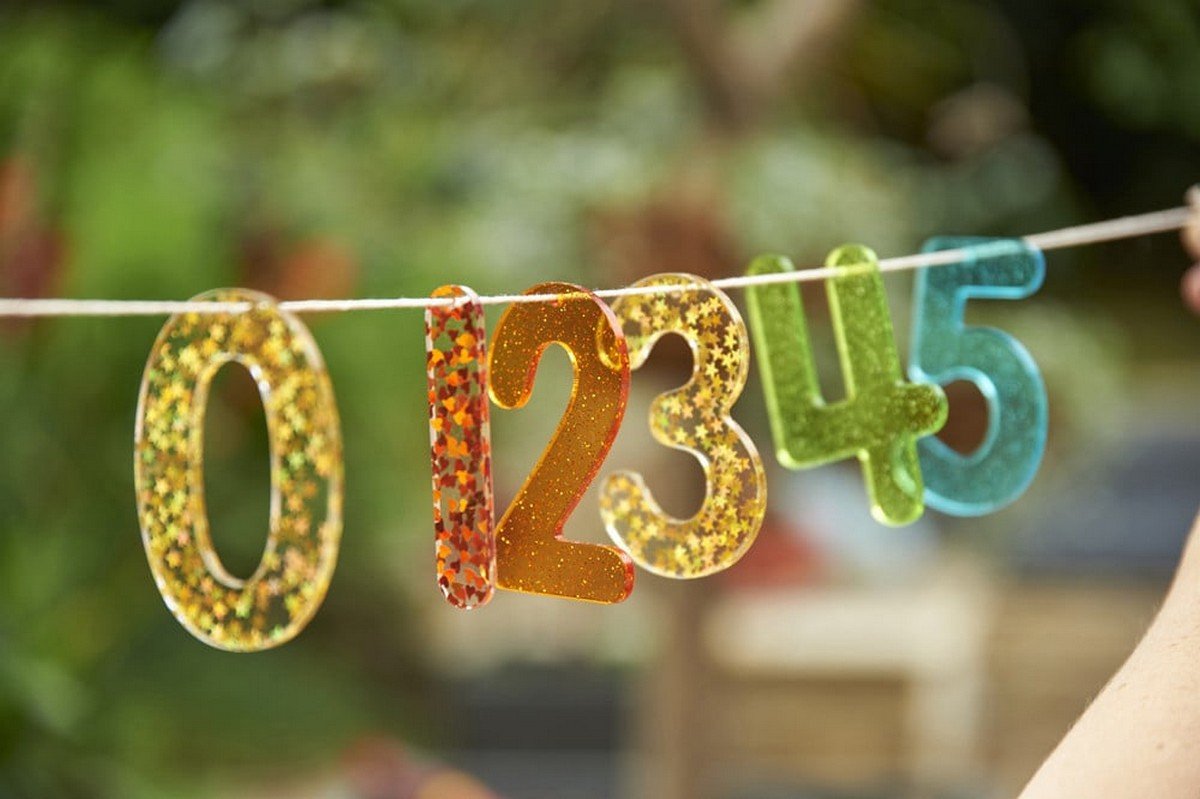 Rainbow Glitter Numbers - ABC School Supplies