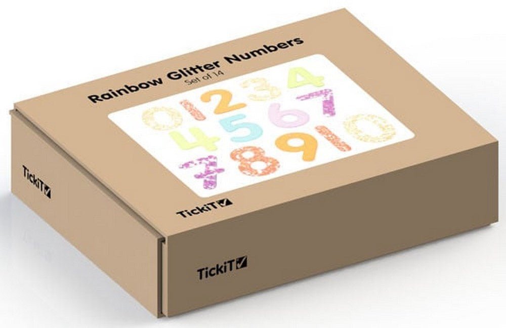Rainbow Glitter Numbers - ABC School Supplies