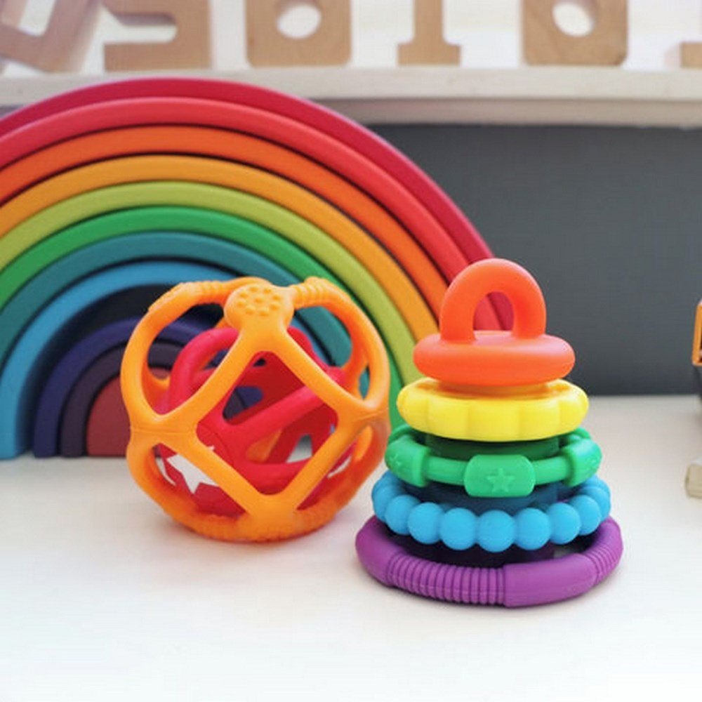 Rainbow Stacker & Teether - Bright - ABC School Supplies