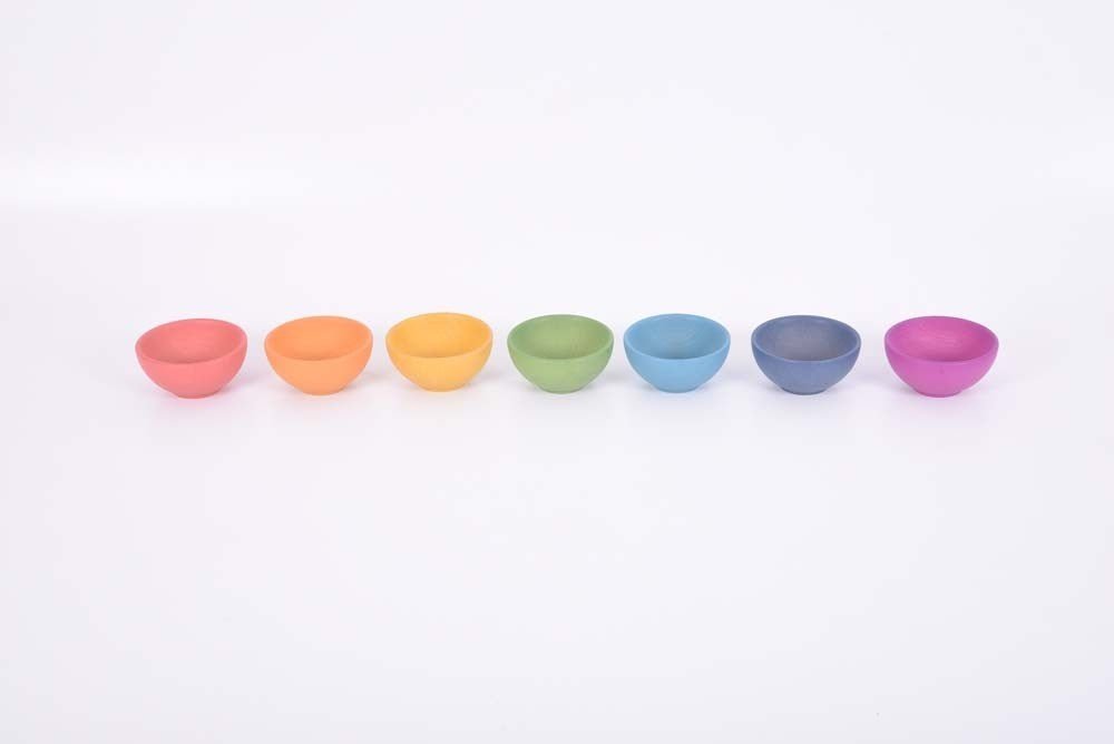 Rainbow Wooden Bowls - ABC School Supplies