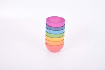 Rainbow Wooden Bowls - ABC School Supplies