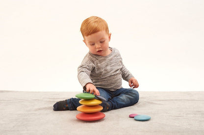 Rainbow Wooden Buttons - ABC School Supplies