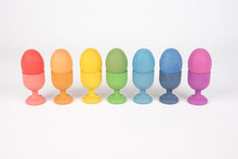 **Rainbow Wooden Egg Cups - ABC School Supplies