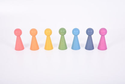 **Rainbow Wooden Figures - ABC School Supplies