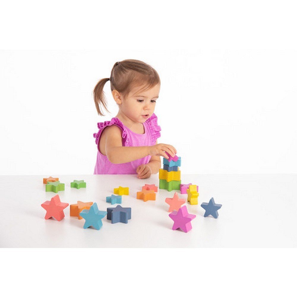Rainbow Wooden Stars - ABC School Supplies