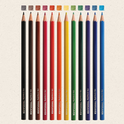 ReCreate Treesaver Recycled Colouring Pencils Tub of 72 - ABC School Supplies