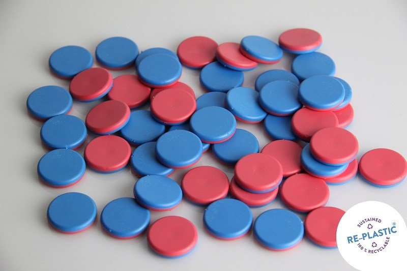 Red & Blue Counters Pack Of 400 - ABC School Supplies