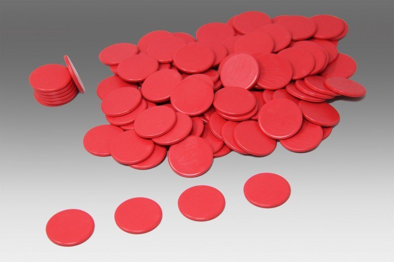 Red Counters Pack of 1000 - ABC School Supplies