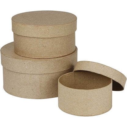 Round Boxes - Set of 3 - ABC School Supplies