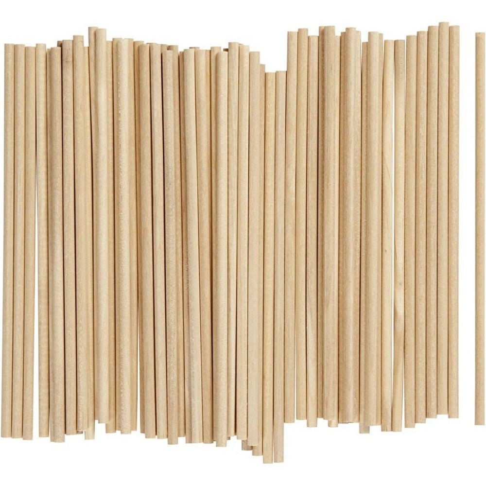 Round Wooden Sticks - Pack of 100 - ABC School Supplies
