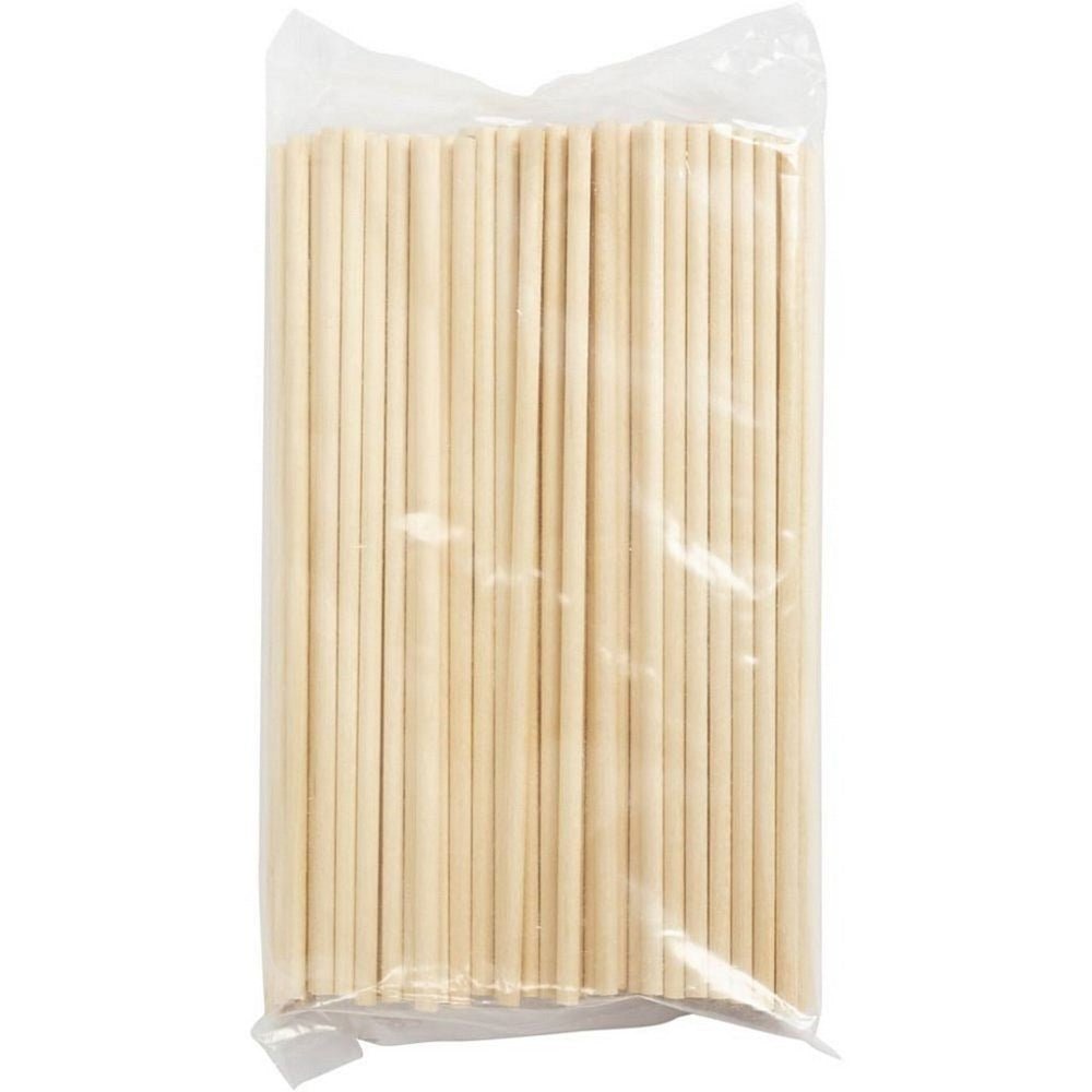Round Wooden Sticks - Pack of 100 - ABC School Supplies