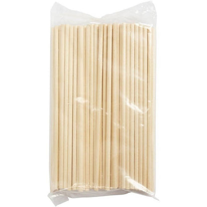 Round Wooden Sticks - Pack of 100 - ABC School Supplies