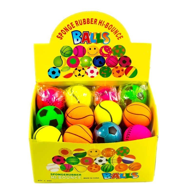 Rubber Ball Sports Assorted Pack Of 24 - ABC School Supplies