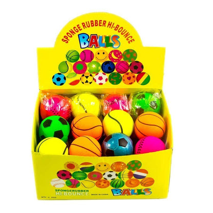 Rubber Ball Sports Assorted Pack Of 24 - ABC School Supplies