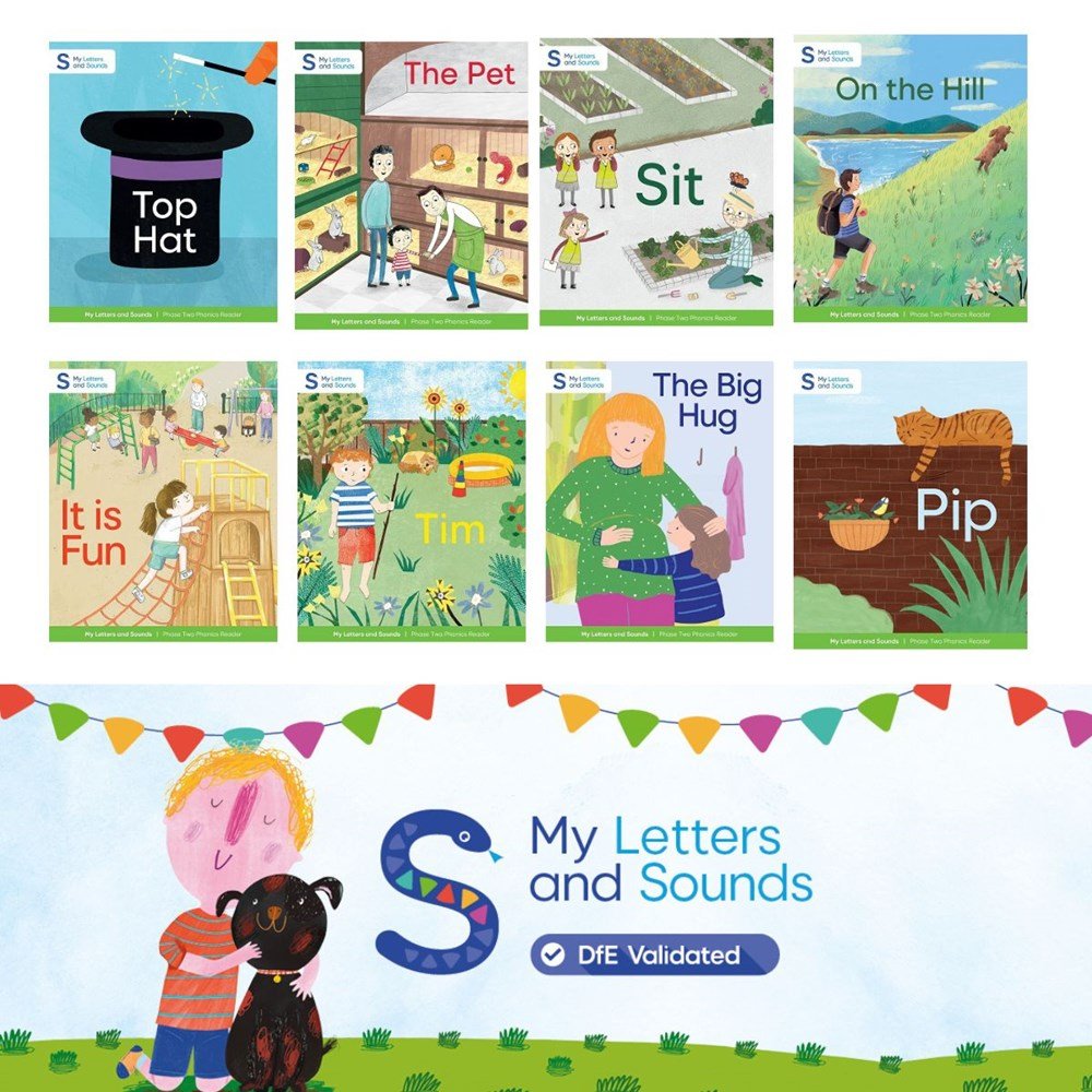 **Schofield & Sims My Letters & Sounds Phase 2 (PINK) Pack of 35 Books - ABC School Supplies