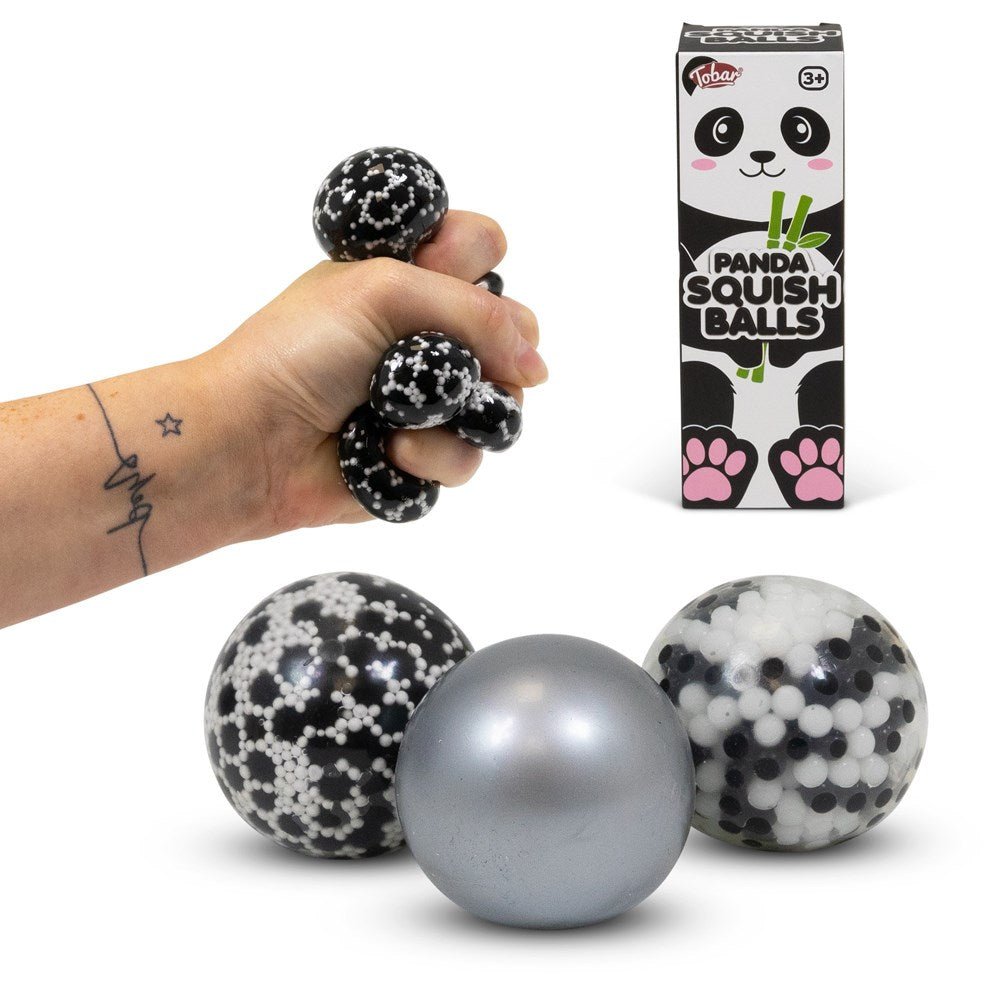 Scrunchems Panda Diddy Squish Balls Pack of 3 - ABC School Supplies