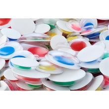 Self Adhesive Goggly Eyes - 10mm/13mm Coloured - Tub Of 600 - ABC School Supplies