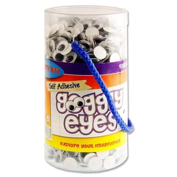 Self Adhesive Goggly Eyes 12mm Tub Of 1000 - ABC School Supplies