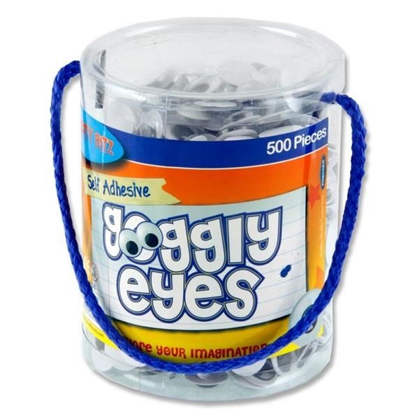Self Adhesive Goggly Eyes - 15mm Tub Of 500 - ABC School Supplies