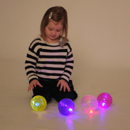 Sensory Flashing Balls (Textured) Pack of 4 - ABC School Supplies