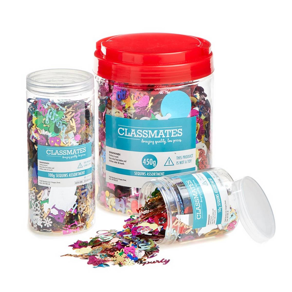 Sequins Mixed Pack 450G - ABC School Supplies