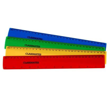 Shatterproof 30Classmates/Mm/In Asst Rulers P100 - ABC School Supplies