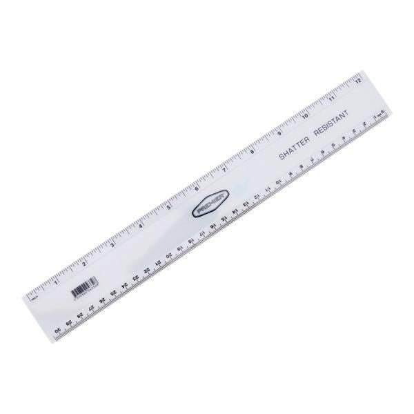 Shatterproof 30cm Clear Ruler Pack of 36 - ABC School Supplies