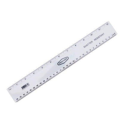 Shatterproof 30cm Clear Ruler Pack of 36 - ABC School Supplies