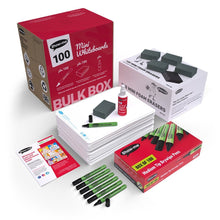 Show - Me Bulk Box Drywipe Board Pack, Pens & Erasers - Plain/Plain, A4 - 100 Sets - ABC School Supplies