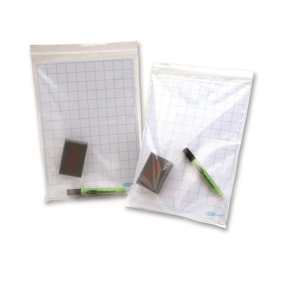 Show - Me Bulk Pack Mini Whiteboard Storage Bags A3 - ABC School Supplies