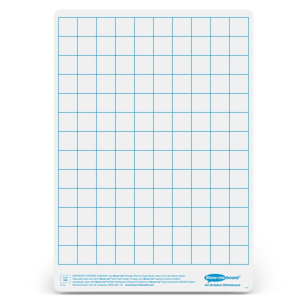 Show - Me Gridded Drywipe Boards - ABC School Supplies