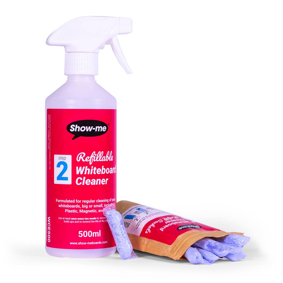 **Show - Me Refillable Trigger Spray Whiteboard Cleaner, 500Ml - ABC School Supplies